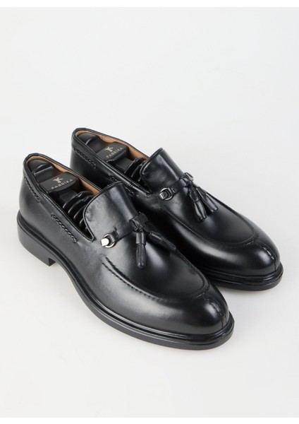Deri Siyah Erkek Klasik Ayakkabı Sampson-Spartan modelleri