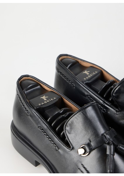 Deri Siyah Erkek Klasik Ayakkabı Sampson-Spartan fırsatları