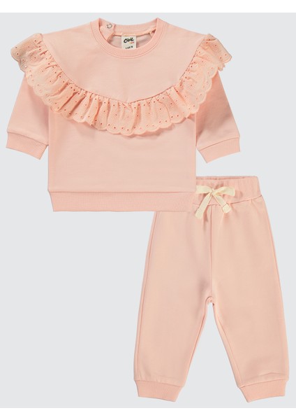 Kız Bebek Takım 6-18 Ay Pudra