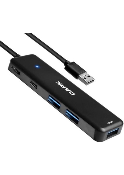 Connect Master X5C DK-AC-USB347 Usb3.2 Gen 1 Type-A To 3 Port Usb-A & 1 Port Type-C 2.0 / 1x Type-C Charge