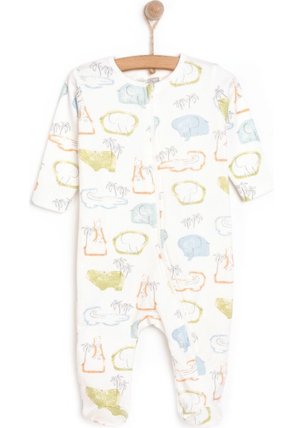 Yenidoğan Erkek Patikli Tulum Erkek Bebek