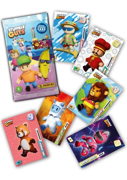Panini Stumble Guys Koleksiyon Kartları - Çoklu Set - 1 Paket (6 Adet Kart)