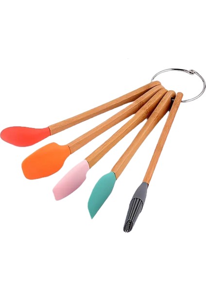 Ahşap Saplı Renkli Fırça, Kaşık,servis Kaşığı,spatula, Karıştırıcı Mutfak Seti fiyatları