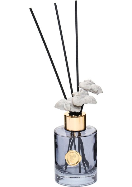 100 ml Siyah Cam Şişe Gold Boyunlu Black Vanilya Oda Kokusu