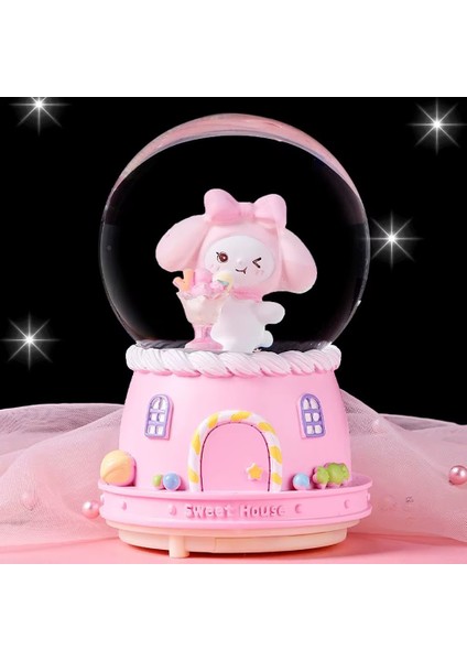 Sanrio Kuromi Büyük Boy Püskürtmeli Müzikli Işıklı Kar Küresi