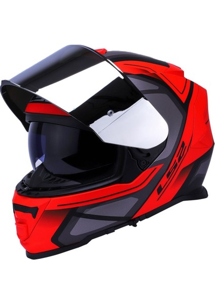 Storm 2 Faster Mat Kırmızı Kapalı Motosiklet Kaskı Gri Camlı modelleri