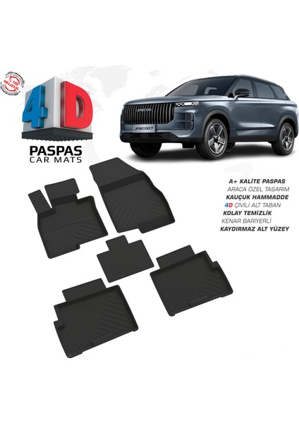 Jaecoo J7 4d Havuzlu Paspas 2024 Model ve Sonrası