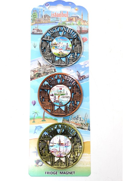 Istanbul Temalı Metal Magnet 3'lü Set ALK2890