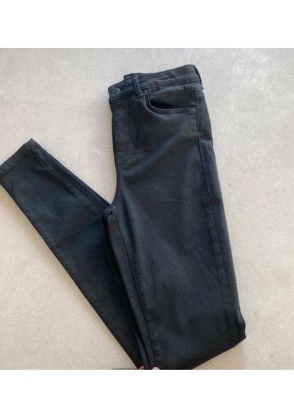Yüksek Bel Ultra Esnek Toparlayıcı Solmayan Siyah Kadın Skinny Jean fırsatları