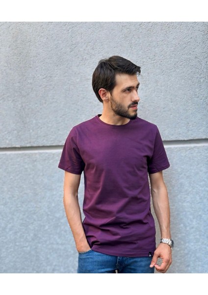Erkek Bisiklet Yaka Tişört Regular Pamuk T-Shirt