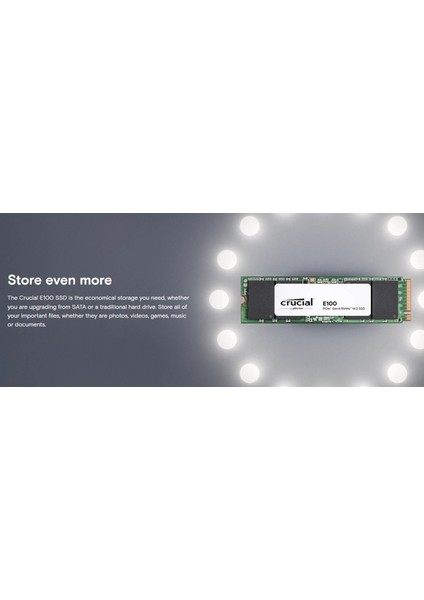 E100 480GB Pcıe Gen4 2280 Nvme M.2 SSD (4700-2500 Mb/s) CT480E100SSD8 indirimleri