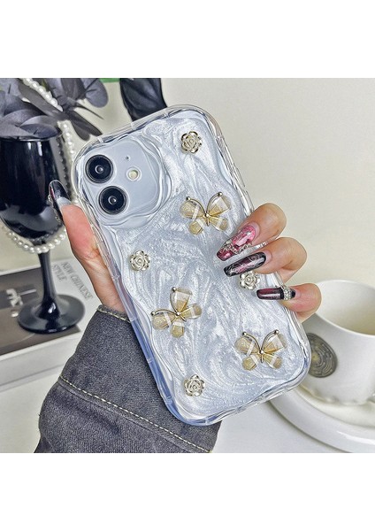 Apple iPhone 11 Uyumlu Kılıf Zebana Floral Silikon Kılıf Gold