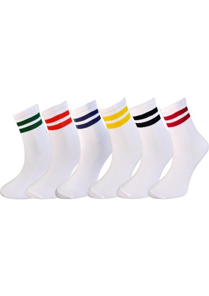 12'li Paket Casual-Spor-Kolej -Tenis Çorabı (Çemberli ve Beyaz) fırsatları