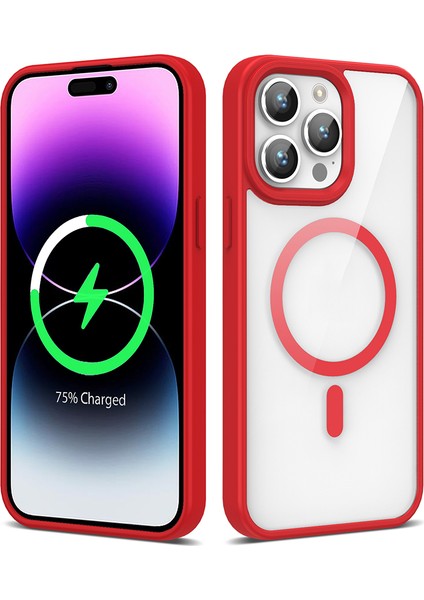 Apple iPhone 14 Pro Max Kılıf Magsafe Wireless Şarj Özellikli Silikon Ege Kapak Kılıf