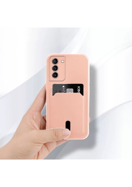 Samsung Galaxy S24 Uyumlu Kılıf Zebana Kartlıklı Sweet Yumuşak Silikon Kılıf Rose Gold modelleri