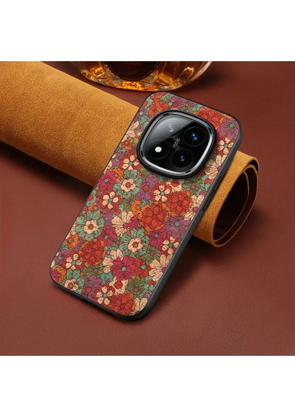 Xiaomi Redmi Note 14 Pro Plus 5g Uyumlu Kılıf Zebana Vintage Kumaş Kılıf Desen 2