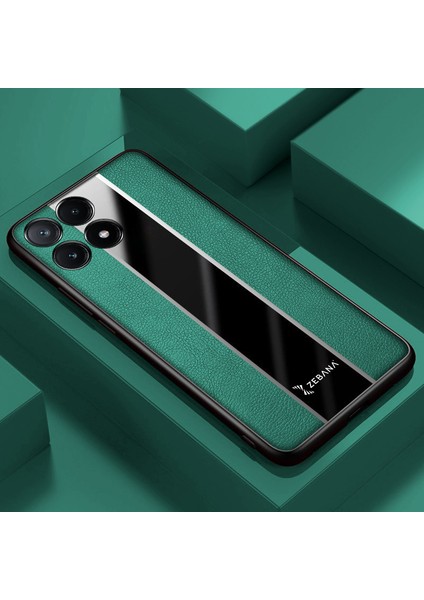 Xiaomi Poco X6 Pro 5g Uyumlu Kılıf Zebana Premium Deri Kılıf Yeşil