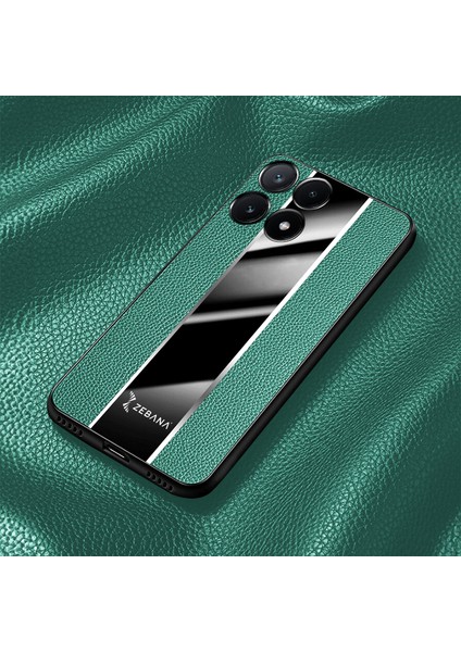 Xiaomi Poco X6 Pro 5g Uyumlu Kılıf Zebana Premium Deri Kılıf Yeşil modelleri