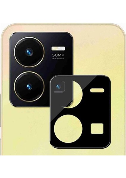 Vivo Y35 Kamera Lens Koruma Camı Siyah