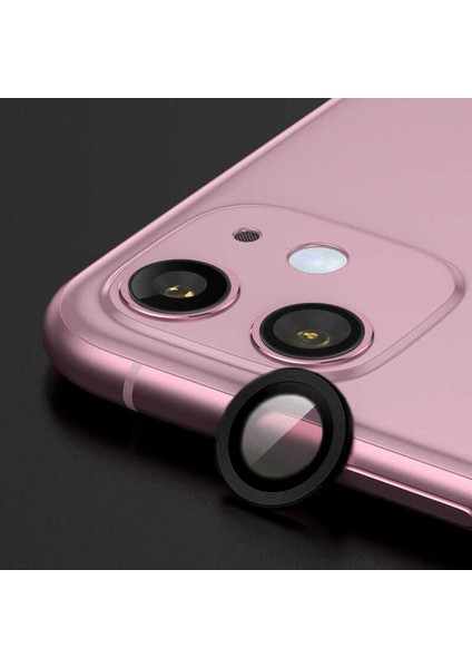 Apple iPhone 11 Cl-07 Kamera Lens Koruyucu Siyah