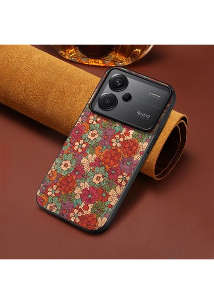 Xiaomi Redmi Note 13 Pro Plus 5g Uyumlu Kılıf Zebana Vintage Kumaş Kılıf Desen 2