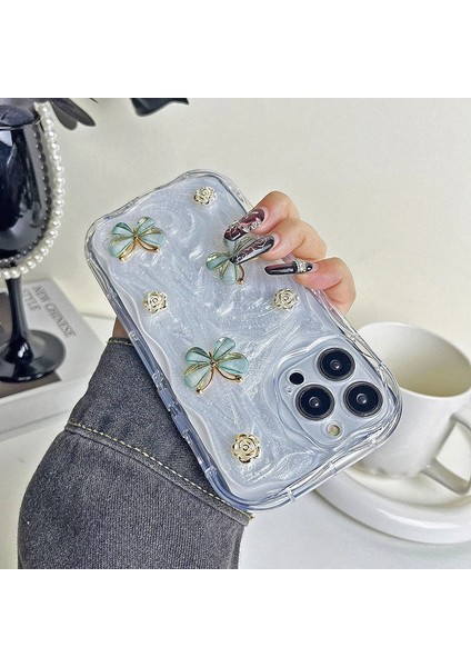 Apple iPhone 15 Pro Uyumlu Kılıf Zebana Floral Silikon Kılıf Yeşil fiyatları