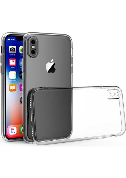 Apple iPhone Xs Max Uyumlu Kılıf Zebana Şeffaf Soft Silikon Kılıf Şeffaf