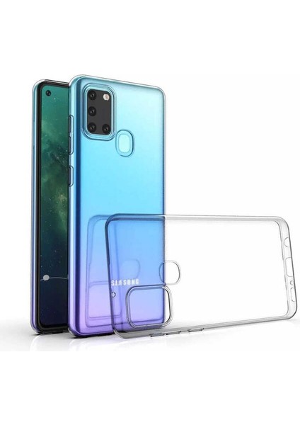 Samsung Galaxy A21S Uyumlu Kılıf Zebana Şeffaf Soft Silikon Kılıf Şeffaf