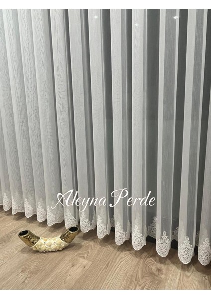 Taç Bambu Etek Nakış Tül Perde Seyrek Pile fırsatları