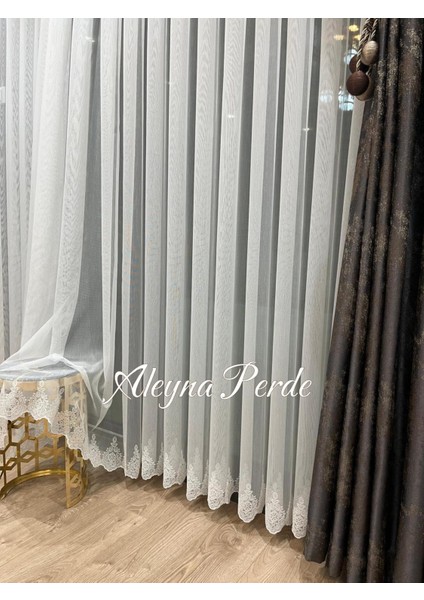 Taç Bambu Etek Nakış Tül Perde Seyrek Pile fiyatları