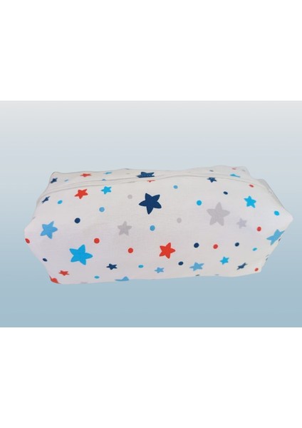 Yıldız Desen Pamuklu Kumaş Makyaj Çantası 27 x 12 x 8 cm SYG-YLDZ01