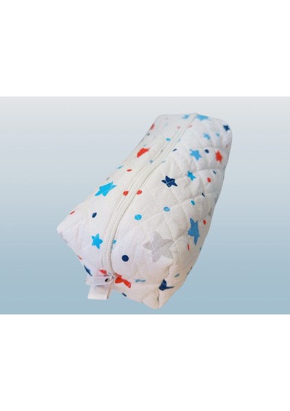 Yıldız Desen Pamuklu Kumaş Makyaj Çantası 27 x 12 x 8 cm SYG-YLDZ01 fırsatları