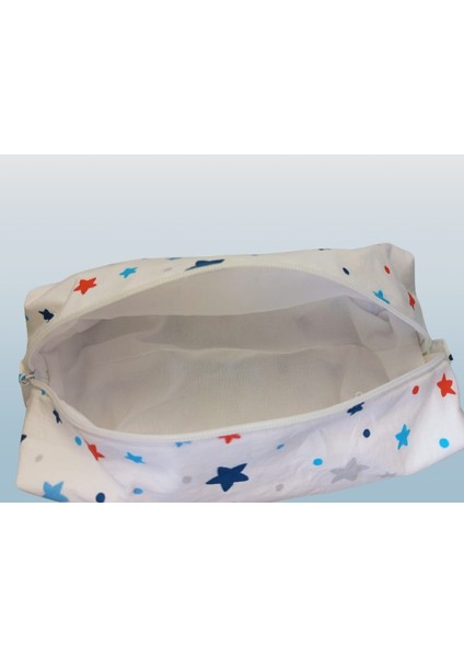 Yıldız Desen Pamuklu Kumaş Makyaj Çantası 27 x 12 x 8 cm SYG-YLDZ01 indirimleri