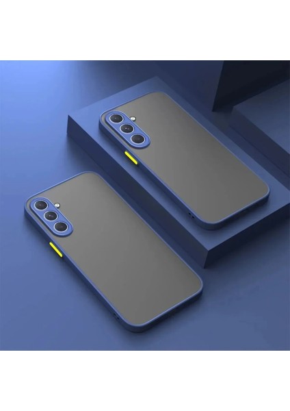 Samsung Galaxy S24 Fe Uyumlu 3D Kamera Lens Korumalı Kenarları Renkli Arkası Mat Şeffaf Kılıf