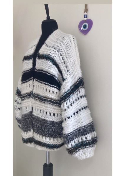 Büyük Beden Renkli Hırka Tasarım Yünlü ELÖRGÜSÜ(BOY78CM) modelleri