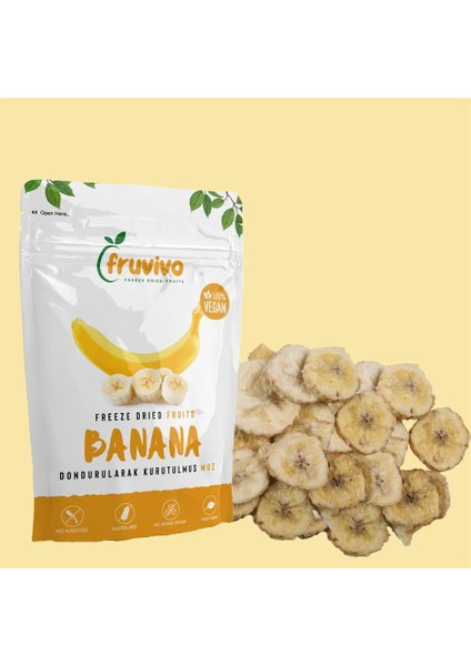 Dondurularak Kurutulmuş Muz 30 gr, Vegan, Glutensiz Kurutulmuş Meyveler fırsatları