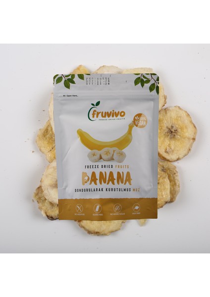 Dondurularak Kurutulmuş Muz 30 gr, Vegan, Glutensiz Kurutulmuş Meyveler indirimleri