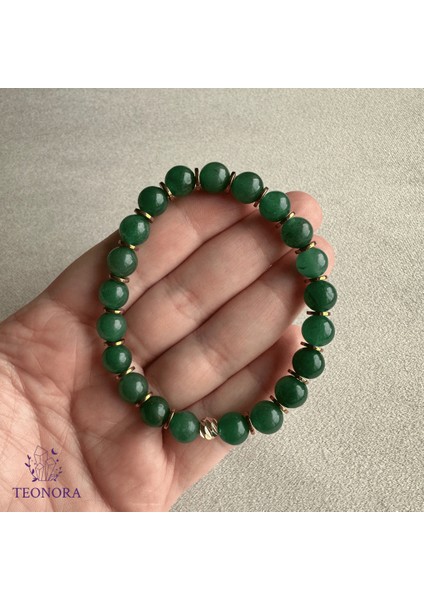 Aventurin & Hematit Doğal Taşlı Bileklik (8mm) fiyatları