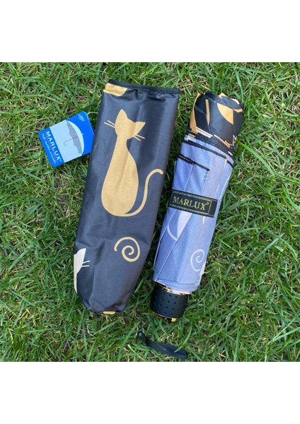 Gold Kedili Siyah Renk Yarasa Model Manuel Şemsiye indirimleri