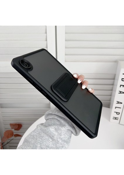 Samsung Galaxy Tab A9 Plus 11 Inc (X210) Uyumlu Tablet Kılıfı Standlı Arkası Mat Kenarları Renkli Darbe Emici Kamera Korumalı Kılıf