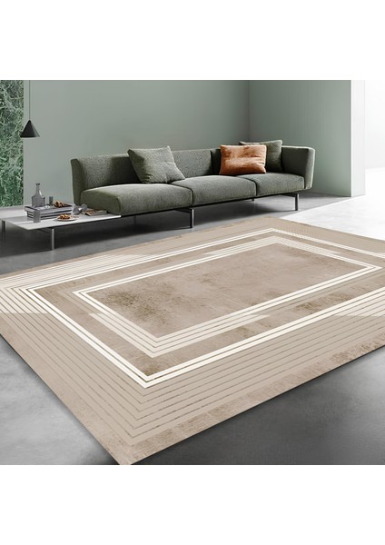Modern Kaymaz Taban Halı Şık Salon Mutfak Koridor Halısı Vizon 4033