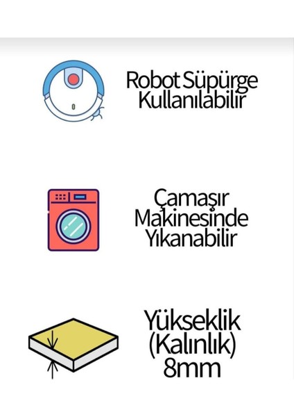 Modern Kaymaz Taban Halı Şık Salon Mutfak Koridor Halısı Siyah 4032