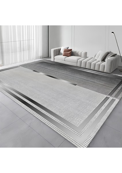 Modern Kaymaz Taban Halı Şık Salon Mutfak Koridor Halısı Gri 4032