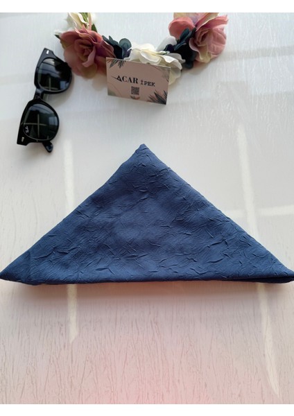 Bambu Kraş Eşarp Indigo Renk
