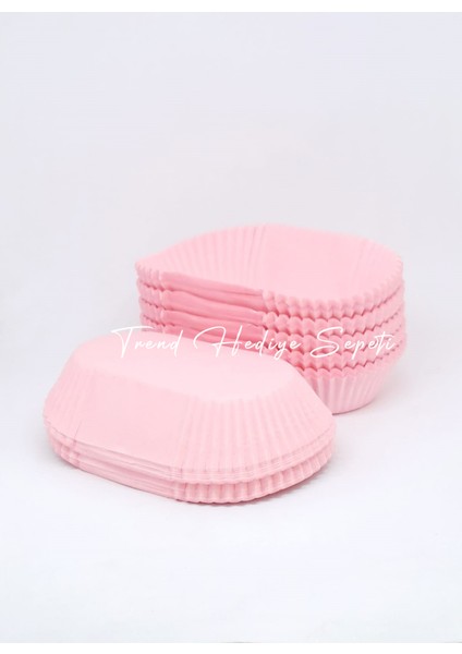 200 Adet Büyük Boy Pembe Muffin, Cupcake, Kek Kalıbı, 8.5x4 cm modelleri