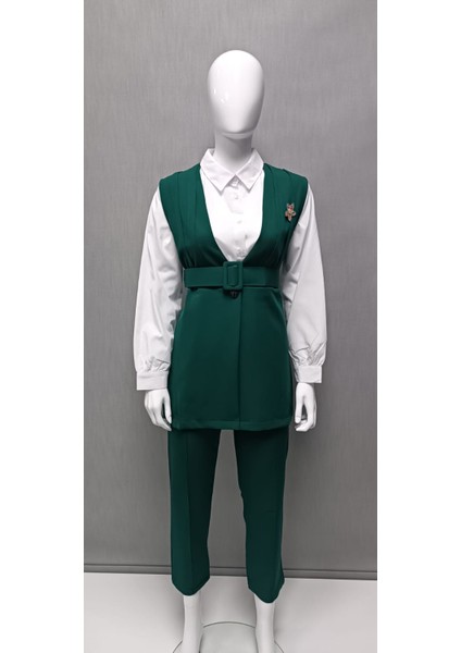 Zümrüt Yeşil 3'lü Bayan Takım