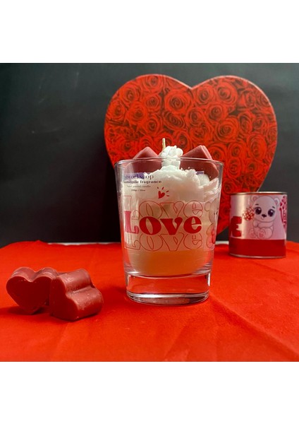"aşkın Işığı" – Sevgililer Günü Hediyelik Dekoratif Özel Tasarım Papatya Kokulu Mum 250GR ❤️🕯 indirimleri