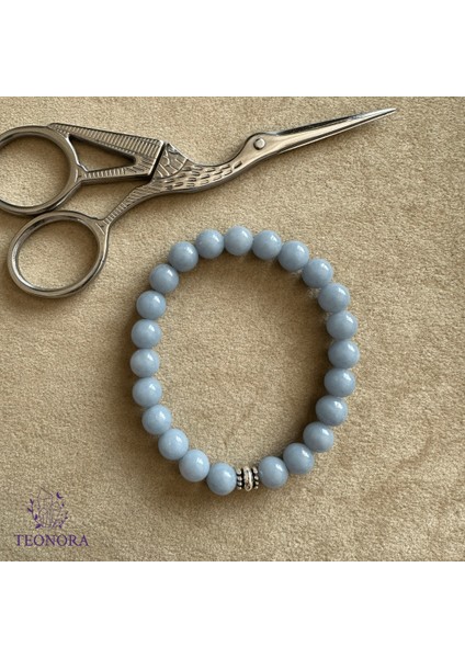 Angelit (Anjelit) Doğal Taşlı Bileklik (8mm)
