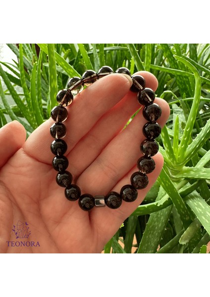 Dumanlı Kuvars Taşlı Bileklik (8mm)