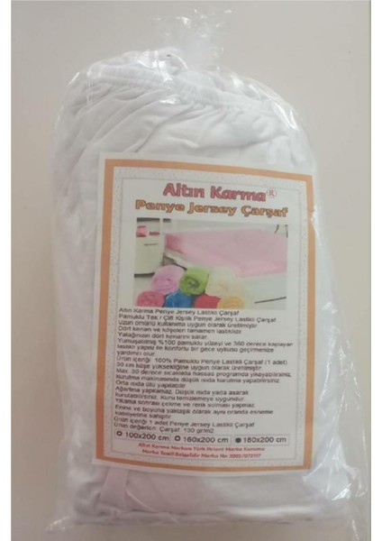 Jersey Penye Pamuklu 100 x 200 cm Tek Kişilik Lastikli Çarşaf Beyaz fırsatları